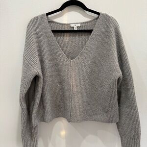 BP Gray V-Neck Women's Sweater